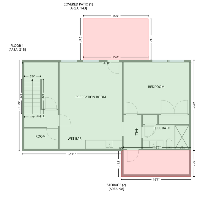 First-floor plan for 30 Acona Lane
